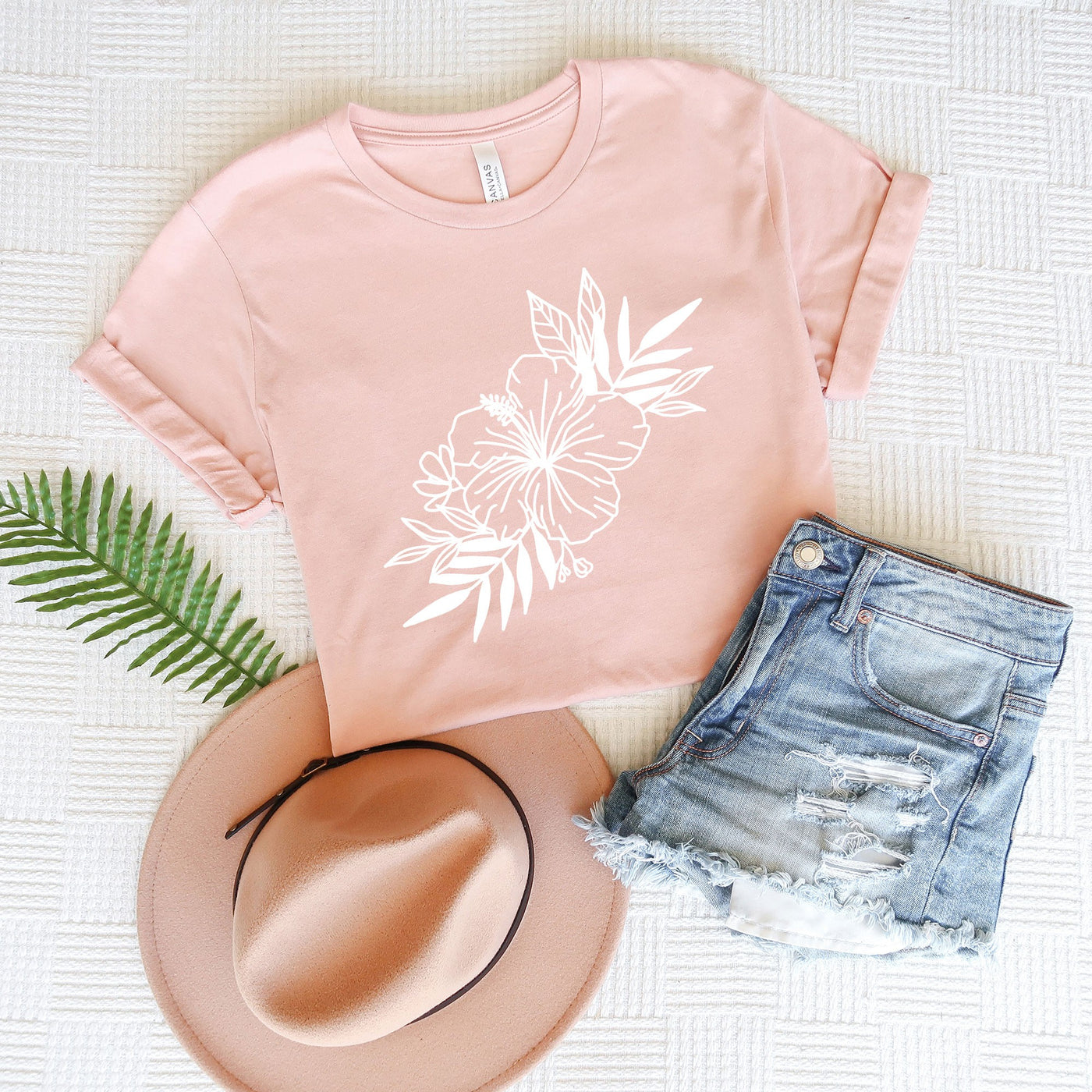 Hibiscus Floral Graphic Tee - Little Prairie Girl