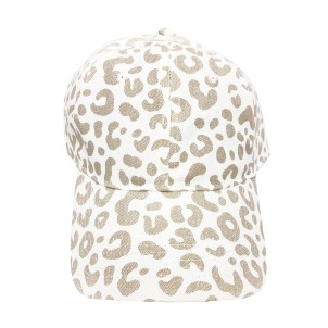 Gray Leopard Ball Cap - Little Prairie Girl