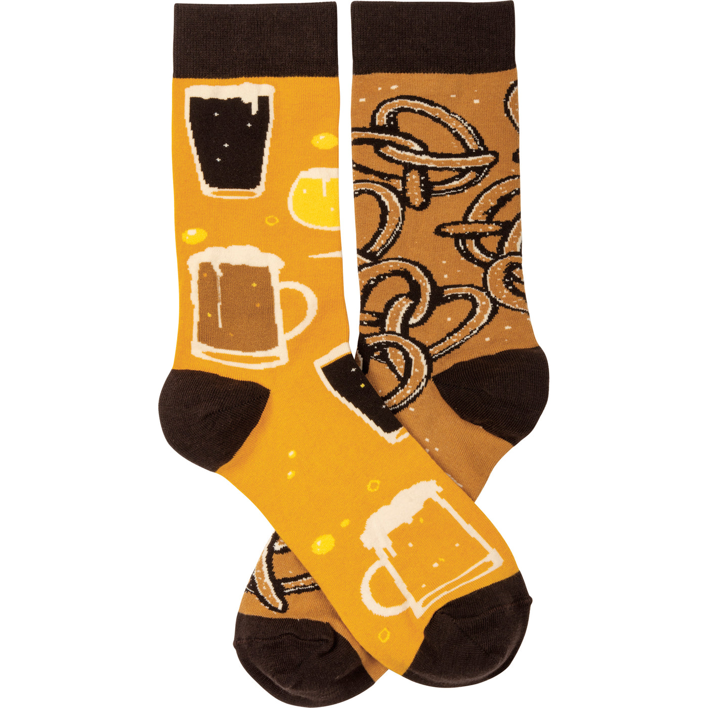 Beer and pretzels socks - Little Prairie Girl