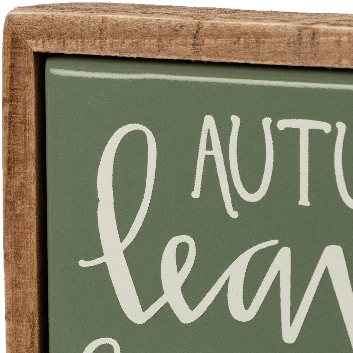 Autumn Leaves & Pumpkins Please Mini Box Sign - Little Prairie Girl