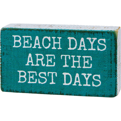 Beach Days Block Sign - Little Prairie Girl