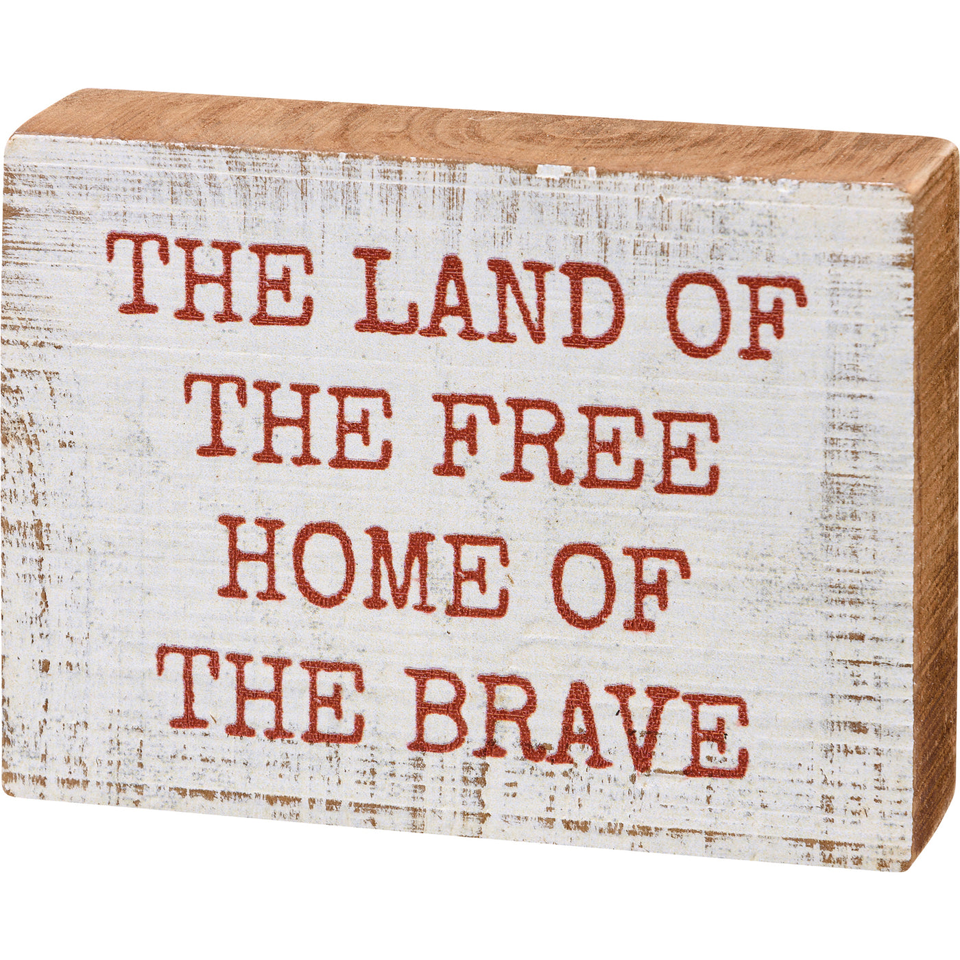 Land of the Free Block Sign - Little Prairie Girl