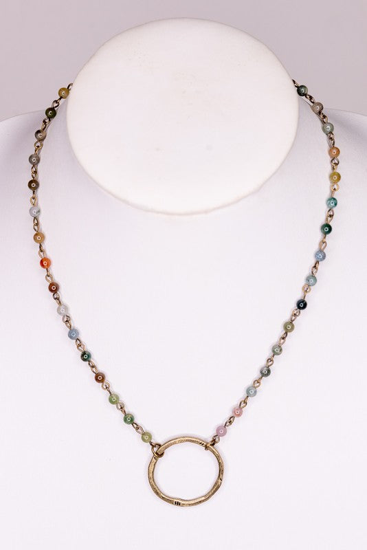 Sophia India Agate Necklace - Little Prairie Girl