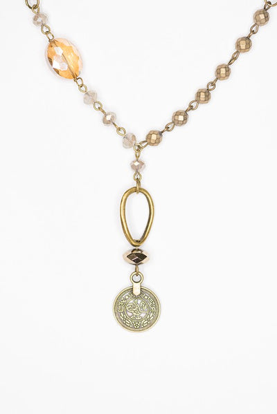 Lena Bronze Coin Necklace - Little Prairie Girl