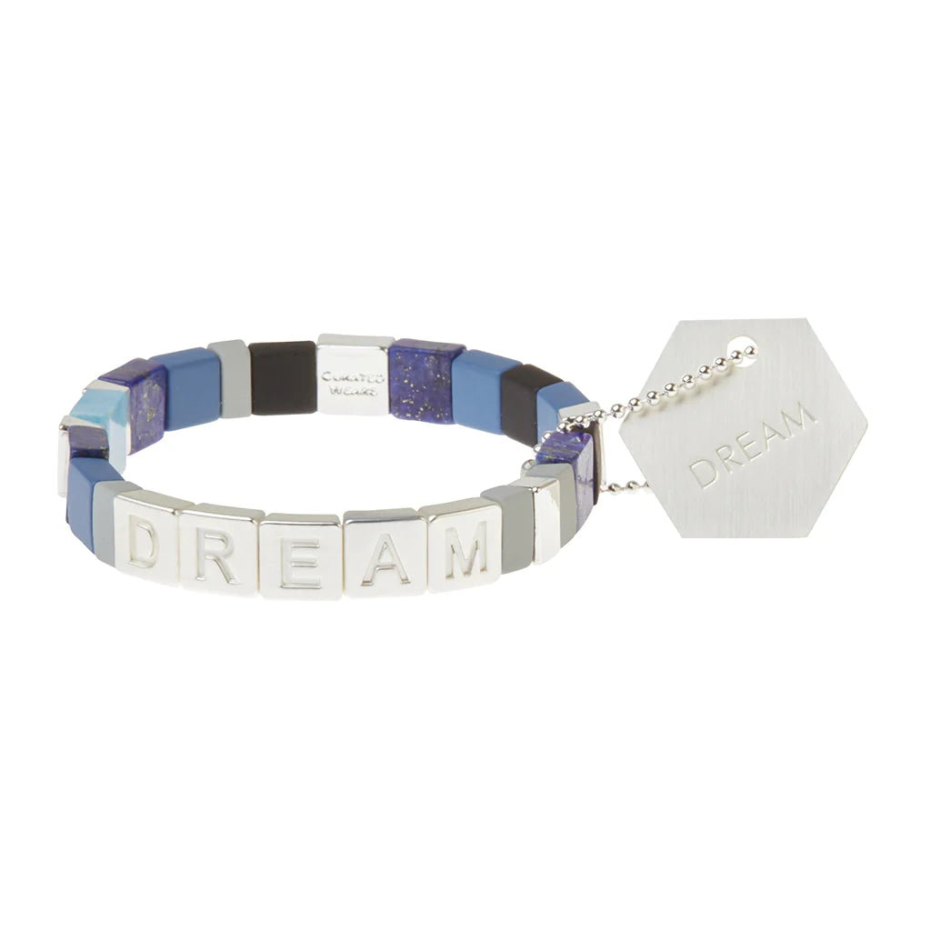 Empower Bracelet - DREAM - Silver, Lapis, Jasper - Little Prairie Girl