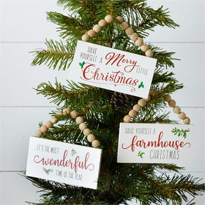 Small Beaded Christmas Signs - Little Prairie Girl