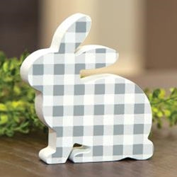 Gray Buffalo Check Bunny - Little Prairie Girl