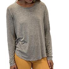 Long Sleeve Crew Neck Top With Curved Bottom - Little Prairie Girl