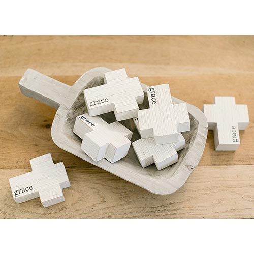 Small Paulownia White Wood Cross - Little Prairie Girl