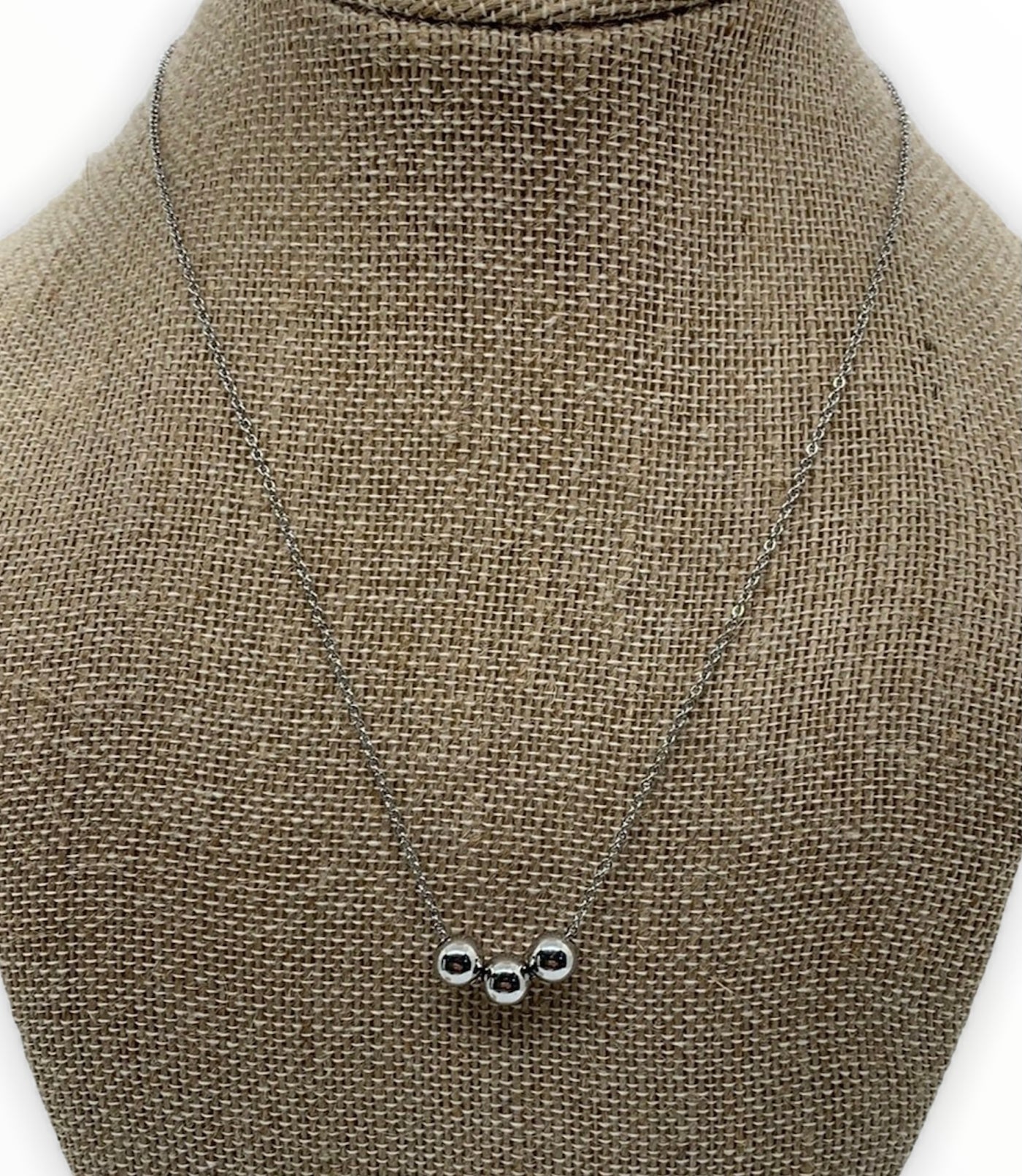 Chain Necklace with Metal Beads - Little Prairie Girl