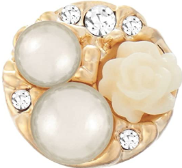 Ginger Snaps Pearl, Cream, and Clear Design Charms - Little Prairie Girl