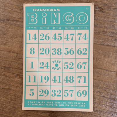 Assorted Antique Game Bingo Cards - Little Prairie Girl