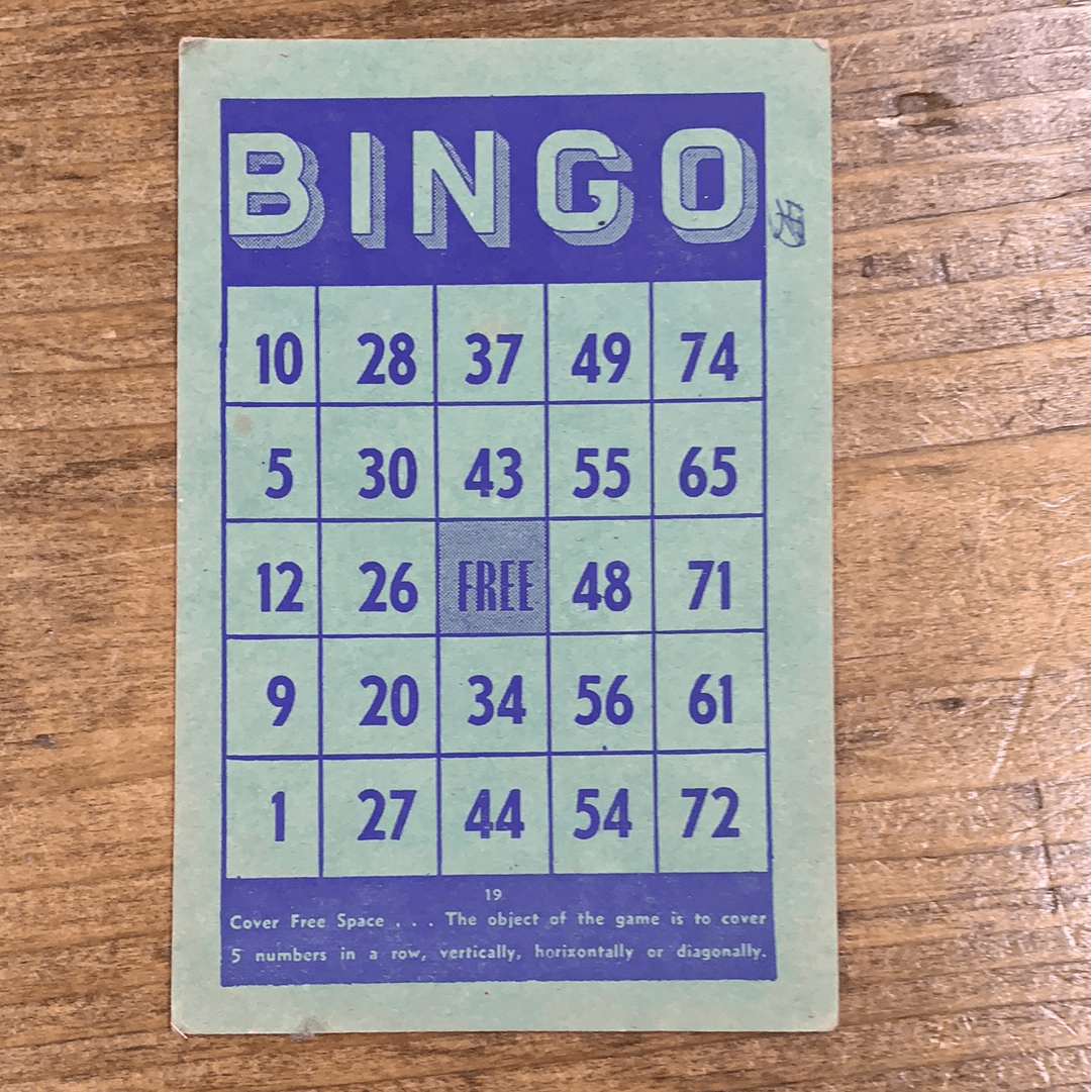 Assorted Antique Game Bingo Cards - Little Prairie Girl