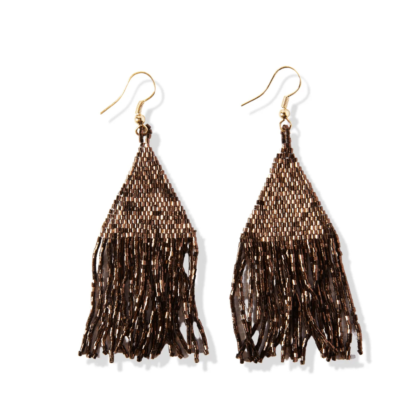 Bronze Petite Fringe Earrings - Little Prairie Girl