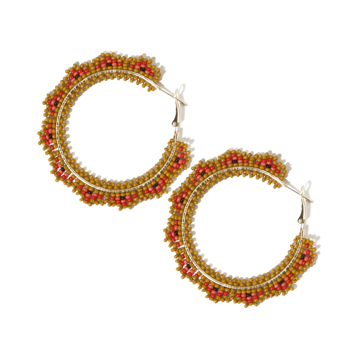 Citron Crochet Hoop Leverback Earrings - Little Prairie Girl