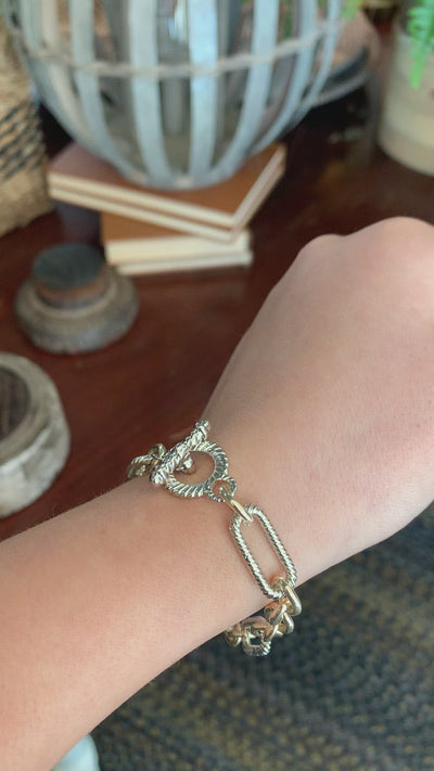 Two Tone Chain Bracelet