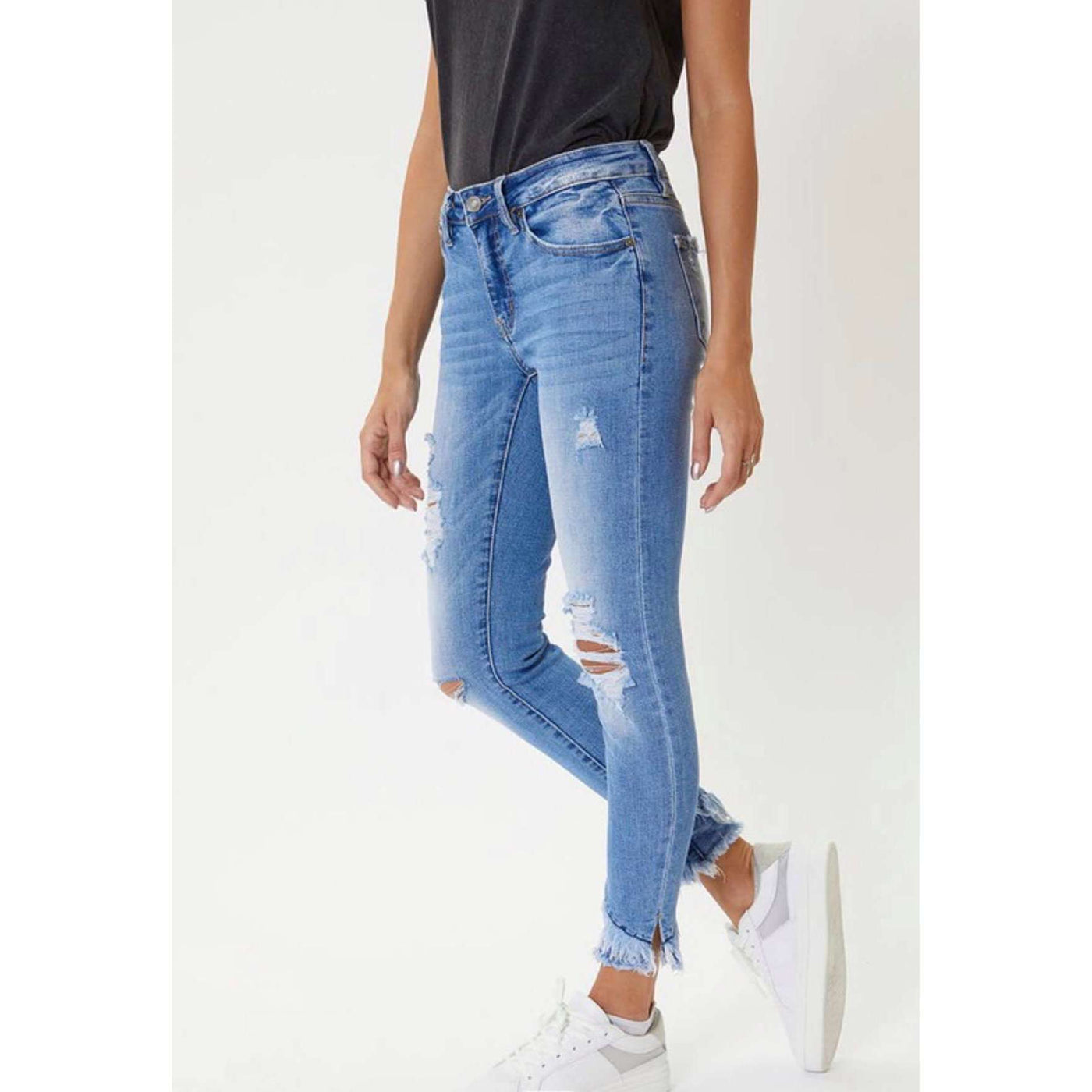 Kancan Gemma Mid Rise Ankle Skinny Jeans - Little Prairie Girl