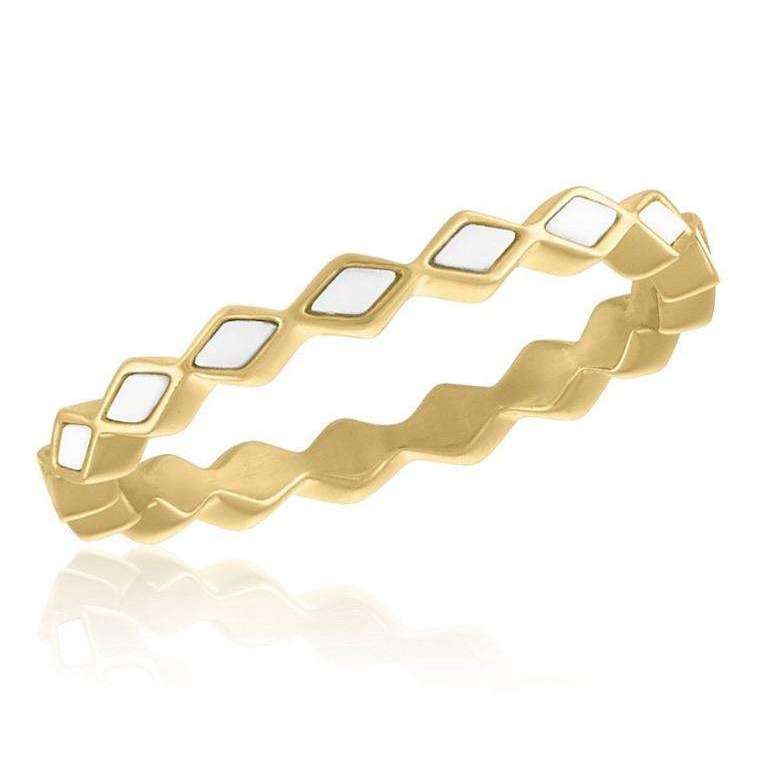 Gold Plated Infinity White Diamond Layer Ring - Little Prairie Girl