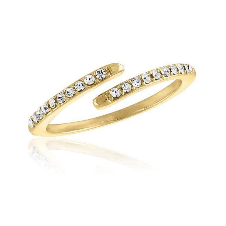 Gold Plated Wrap CZ Layer Ring - Little Prairie Girl