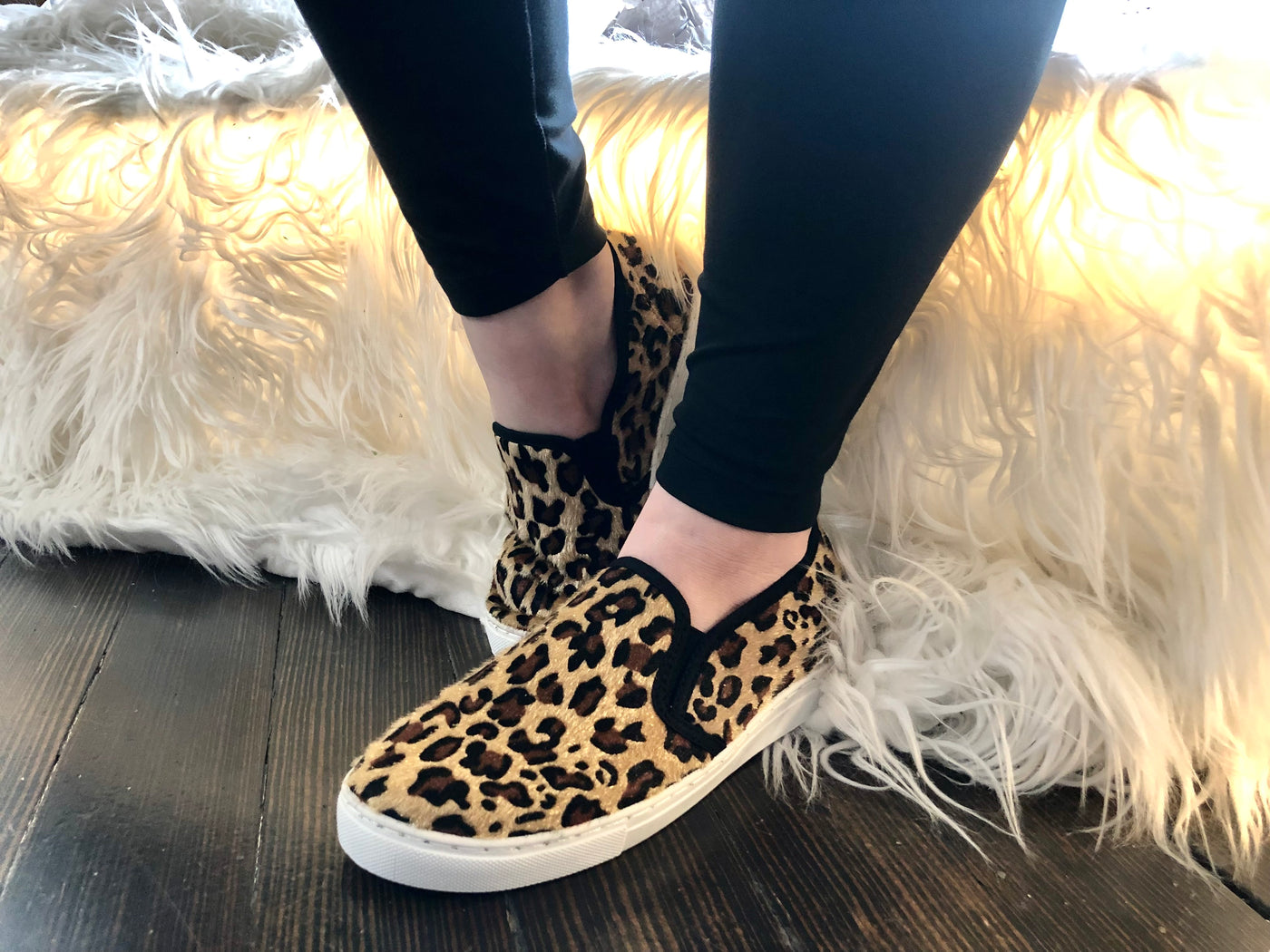 Quilted Slip On Leopard Sneaker - Little Prairie Girl