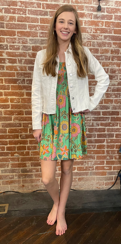 Smocked Printed Sundress - Little Prairie Girl