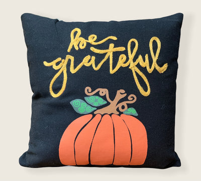 Be Grateful Pillow - Little Prairie Girl