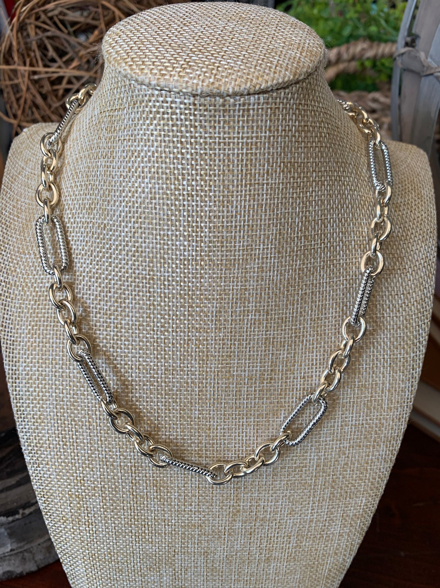 Two Tone Chain Necklace - Little Prairie Girl