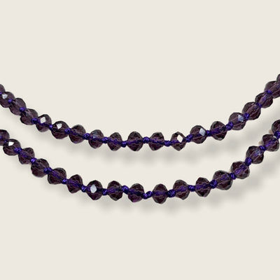 Long Purple Bead Necklace - Little Prairie Girl