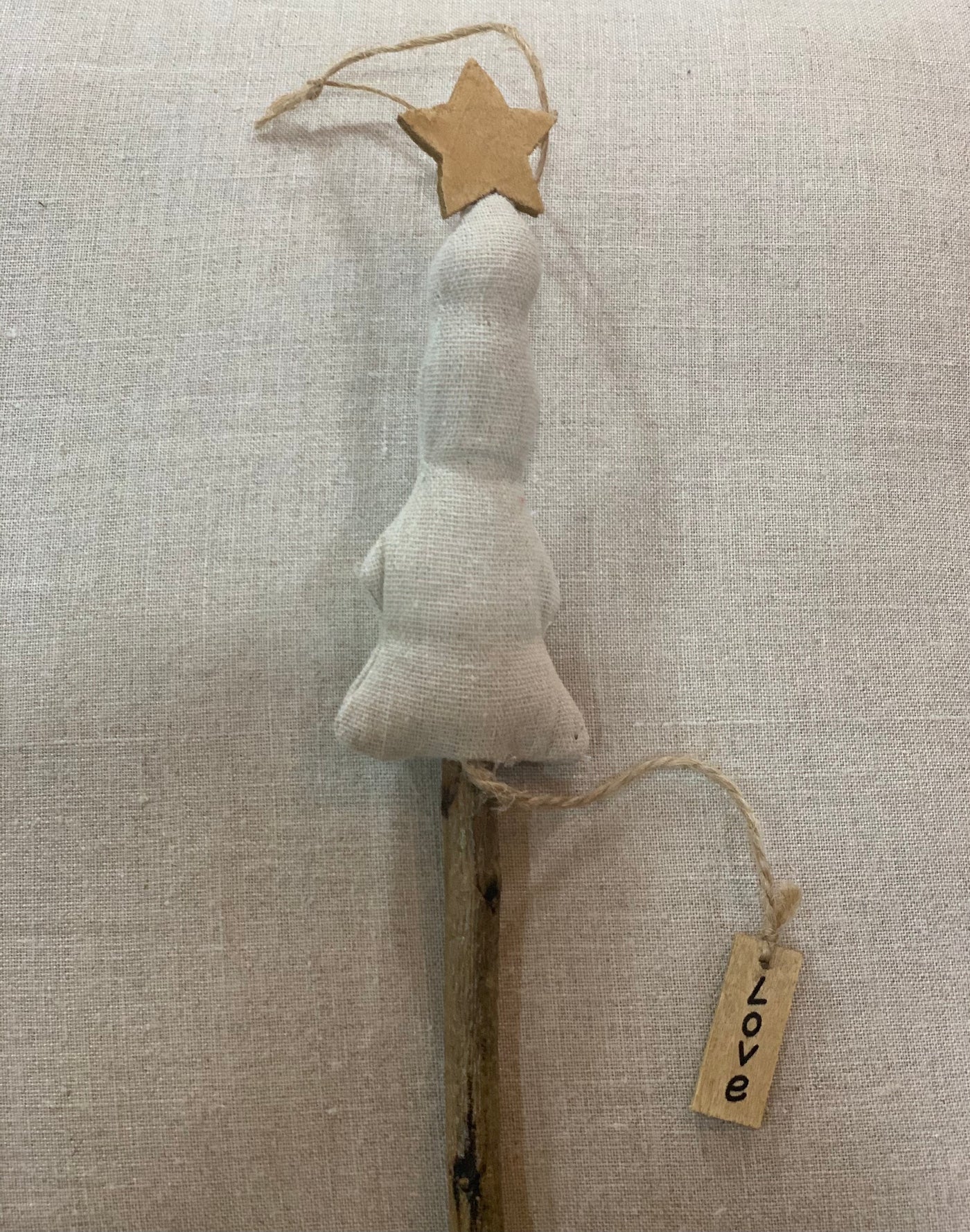 Tree with Wood Star Ornament - Little Prairie Girl