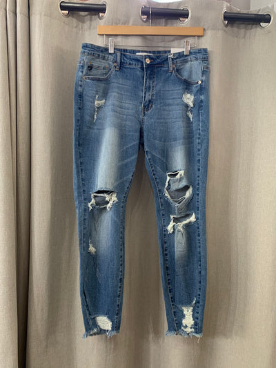 Kancan Gemma Mid Rise Ankle Skinny Jeans - Little Prairie Girl