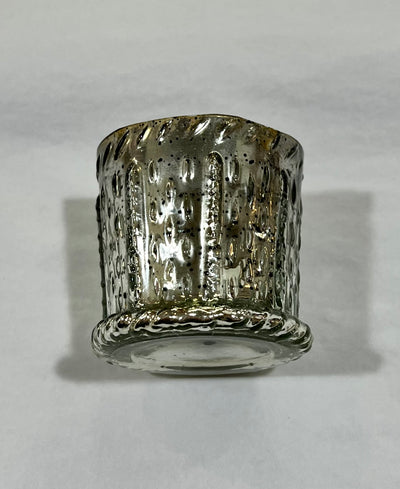 Small  Antique Silver Finish Mercury Glass Votive Holder - Little Prairie Girl