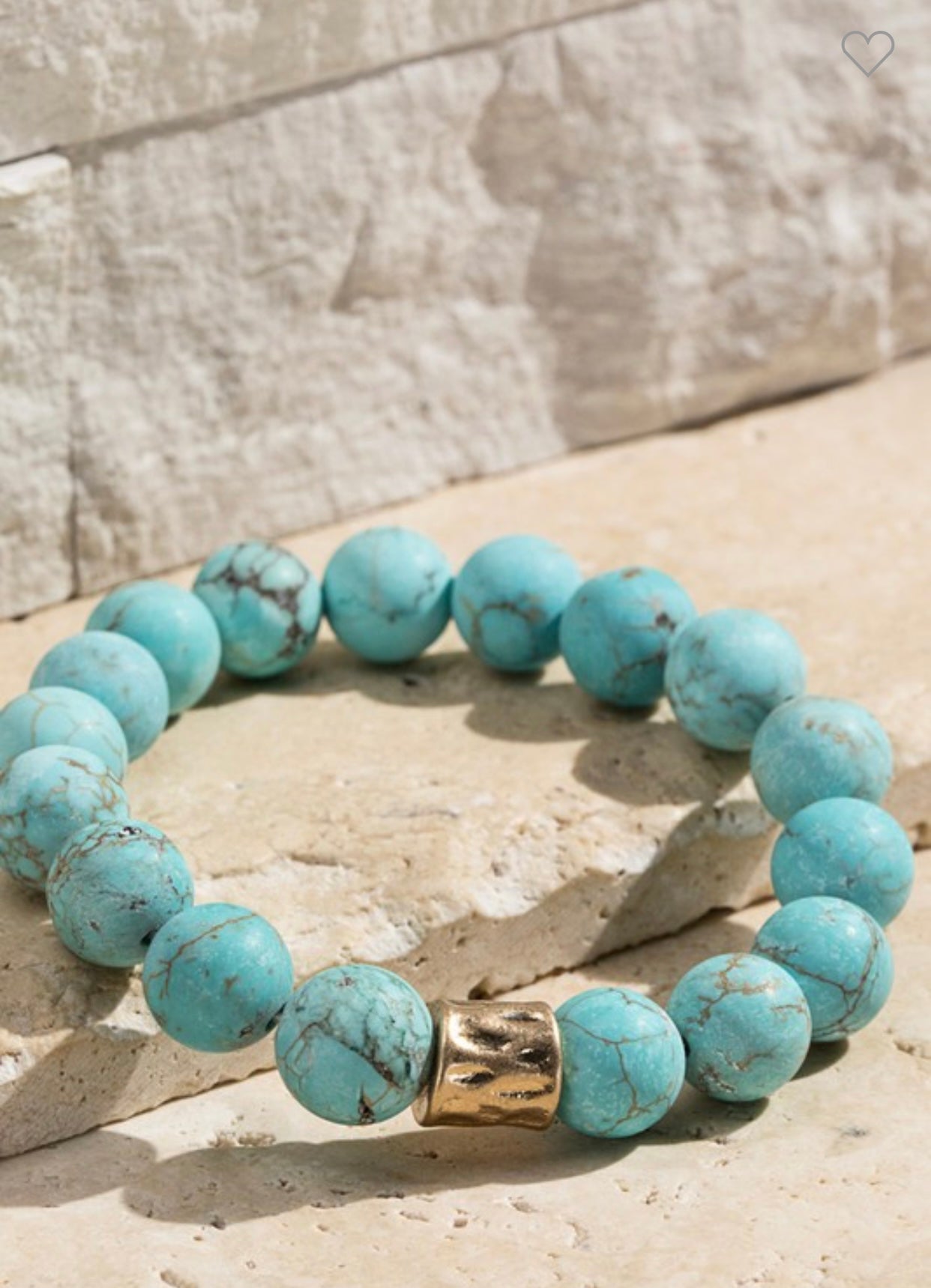 Turquoise Natural Stone Bracelet - Little Prairie Girl