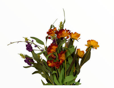 Fall Floral Bush with Purple Accents - Little Prairie Girl