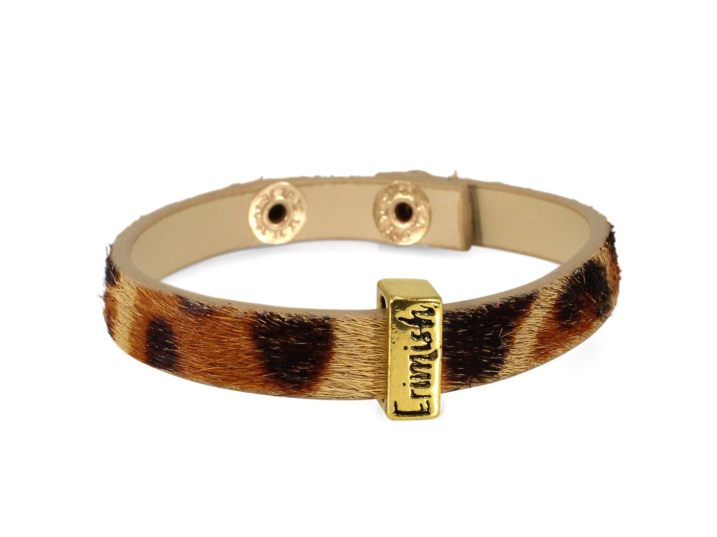 Leopard Print Leather Cuff Erimish Bracelet - Little Prairie Girl