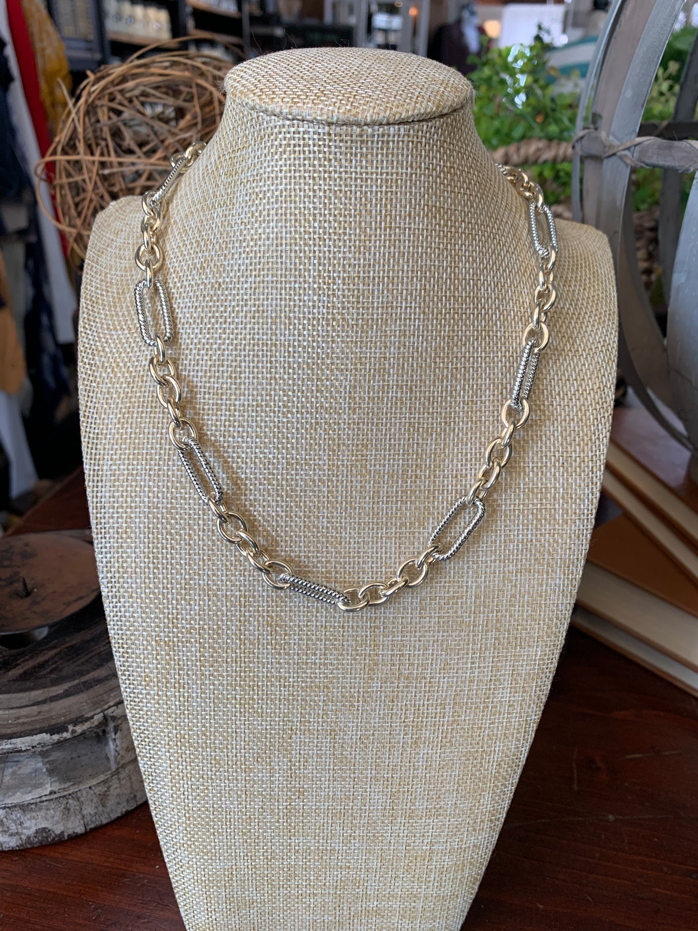 Two Tone Chain Necklace - Little Prairie Girl