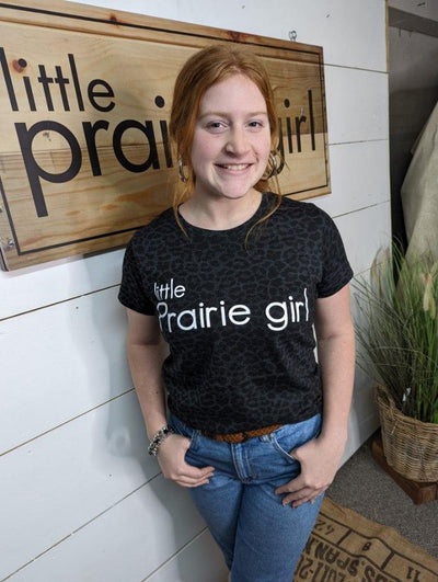 Little Prairie Girl Black Leopard Tee Shirt - Little Prairie Girl