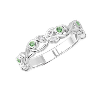 Peridot Vine Infinity Stack Ring - Little Prairie Girl