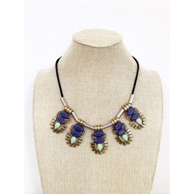 Purple & green stone necklace - Little Prairie Girl