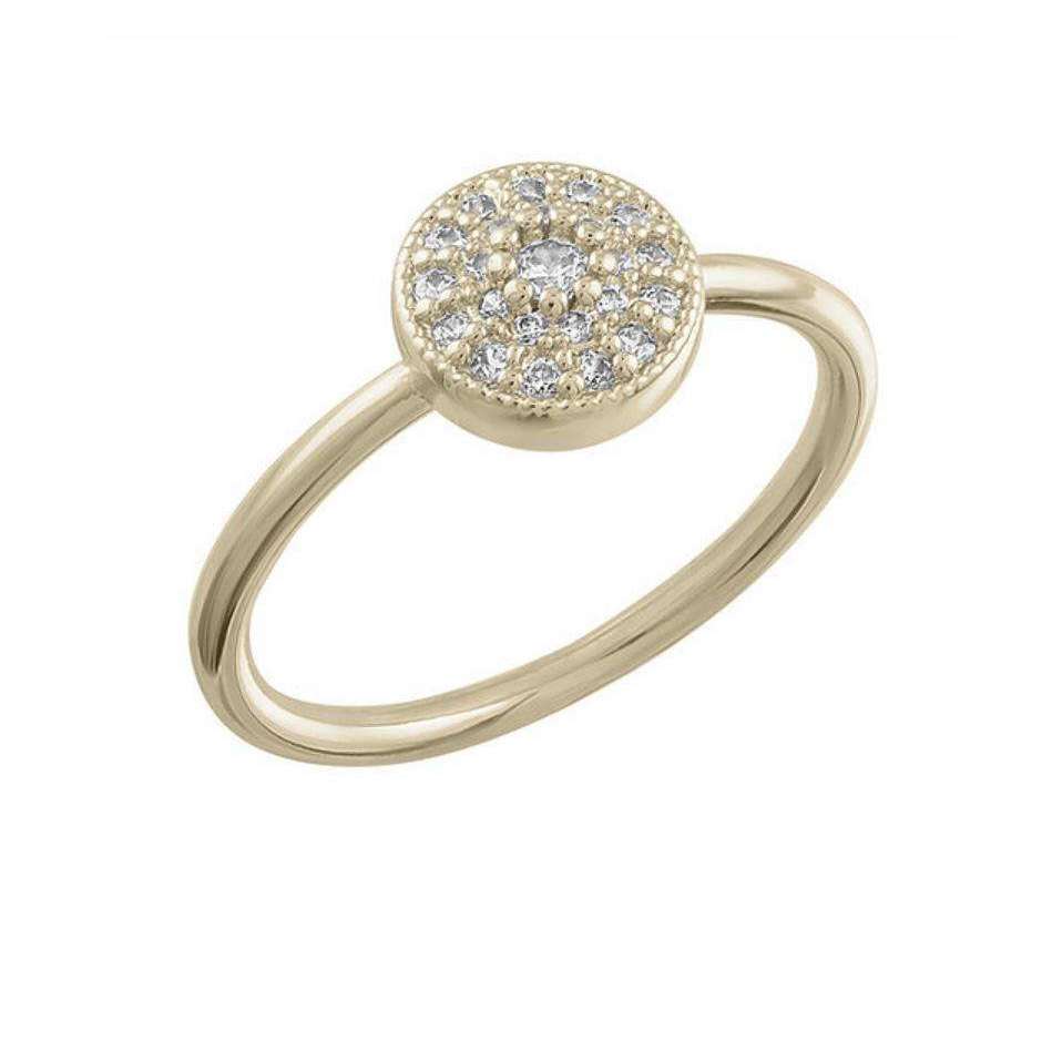 Round CZ Gold Layer Ring - Little Prairie Girl