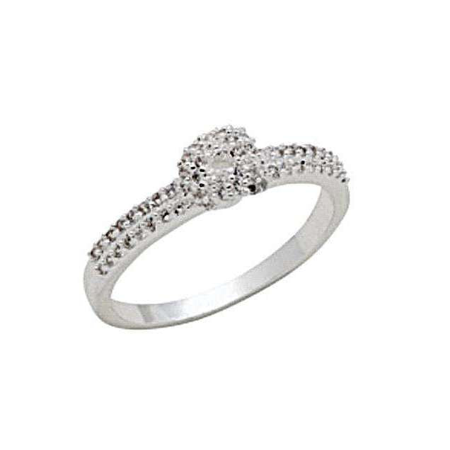 Silver Plated CZ Solitaire Stack Ring - Little Prairie Girl