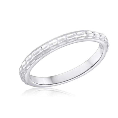 Silver Plated Dimple Stack Ring - Little Prairie Girl