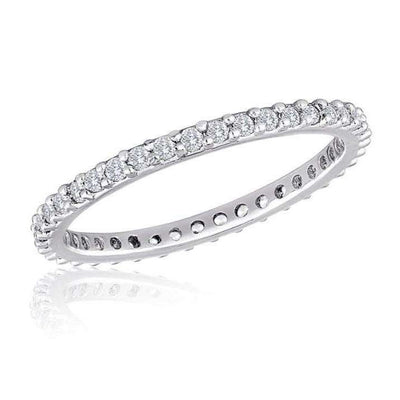 Silver Plated Thin Diamond Stack Ring - Little Prairie Girl