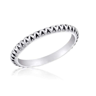 Silver Plated Zig Zag Stack Ring - Little Prairie Girl