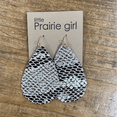Snakeskin Leather Earrings - Little Prairie Girl