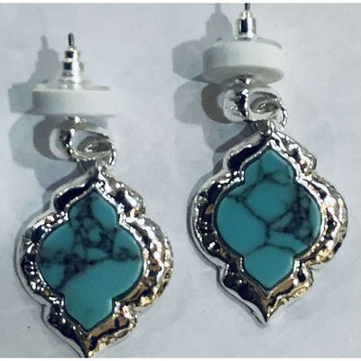 Vintage blue turquoise earrings - Little Prairie Girl