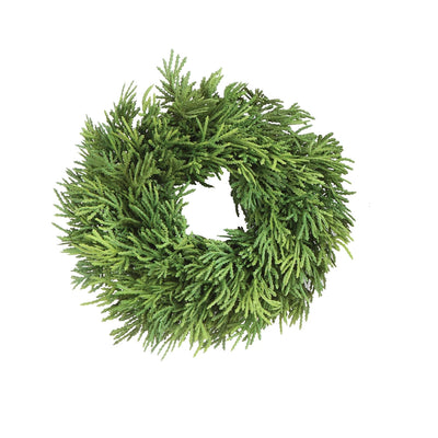8" Faux Cedar Wreath - Little Prairie Girl